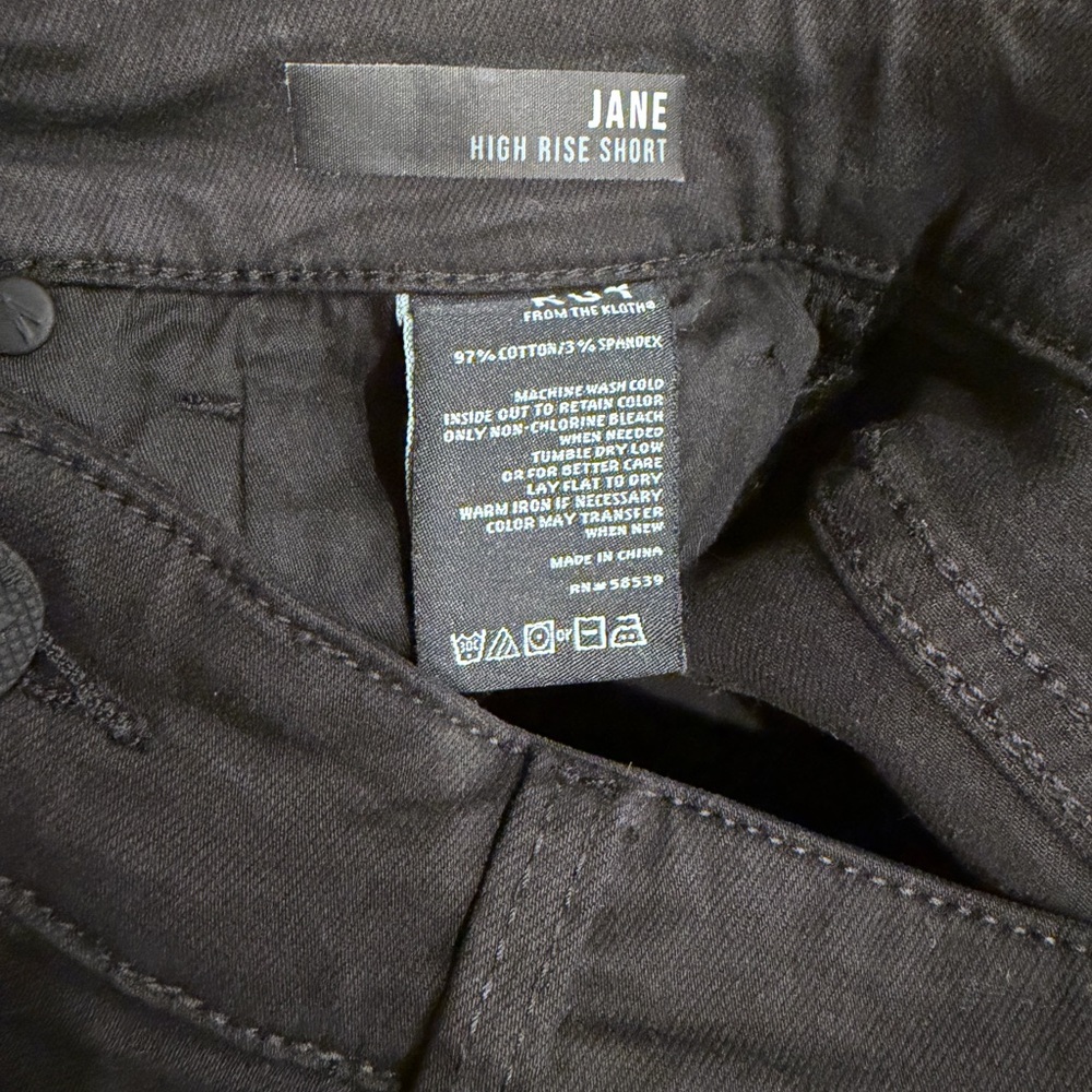 Kut from the Kloth Black Distressed Denim High Waist Shorts - Picture 4 of 4
